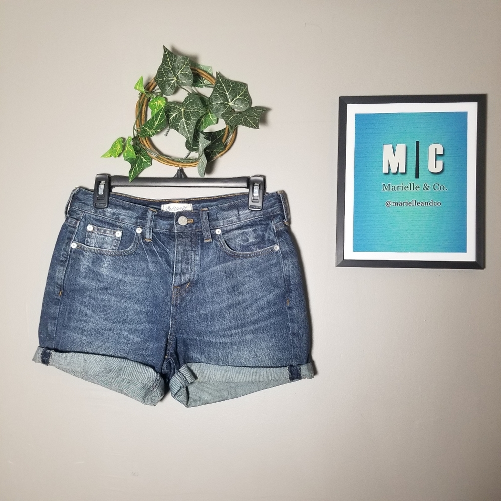 Madewell Denim High Rise Cuff Jean Shorts